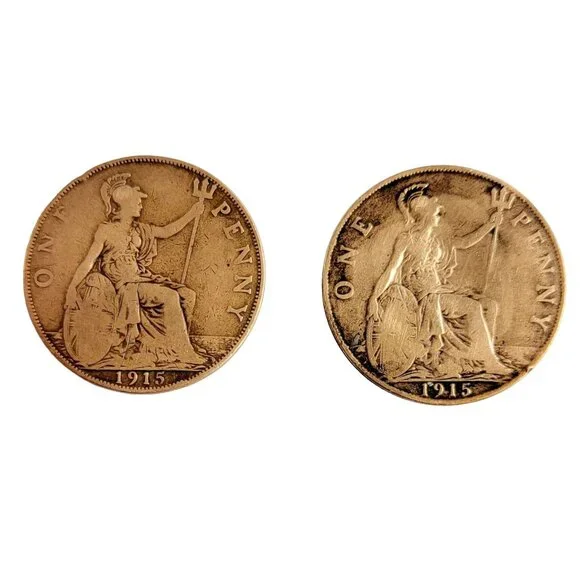 Lot Of 12 Bronze English Pennies 1901 Oldest 1921 Youngest - Picture 9 of 14